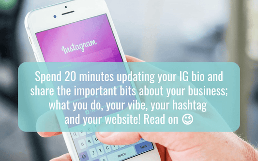 Blog instagram bio update hashtag social media hello media