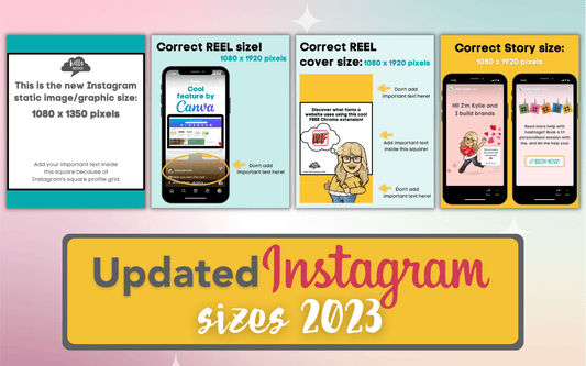 Updated Instagram sizes 2023