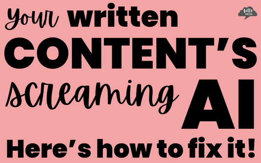 your written content's screaming AI - here's how to fix it
