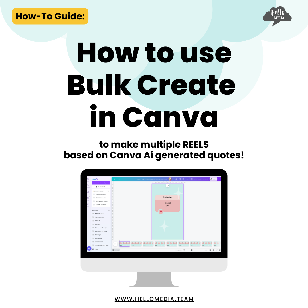 HM How to Guide - How to use Bulk Create  in Canva
