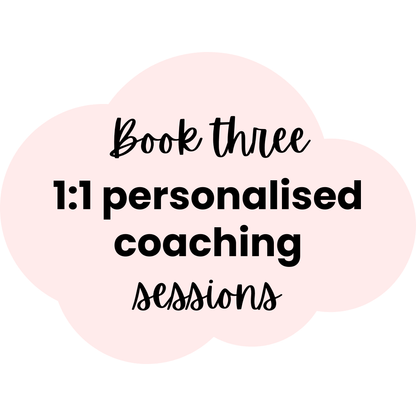 3x 1:1 Personalised Coaching Sessions ~ 60-mins each